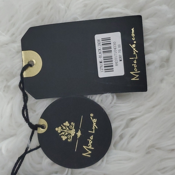 Moda Luxe Black Leather Clutch NWT - Picture 11 of 11